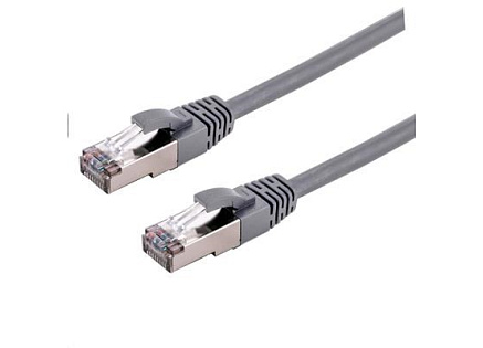 C-TECH kabel patchcord Cat6a, S/FTP, šedý, 1m