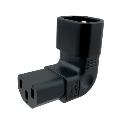 Adaptér vertikálně úhlový IEC C13 na IEC C14 napětí 230V, 10A