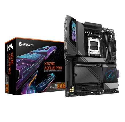 GIGABYTE MB Sc AM5 X870E AORUS PRO, AMD X870, 4xDDR5, 2xHDMI, 2xUSB4, WiFi