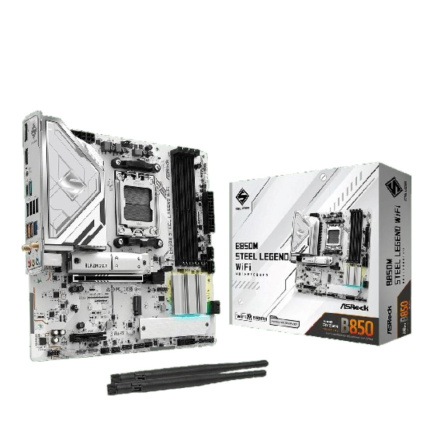 ASRock MB Sc AM5 B850M Steel Legend WiFi, AMD B850, 4xDDR5, 1xDP, 1xHDMI, WiFi, mATX