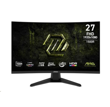 MSI LCD MAG 275CF X24, 27", 1920x1080, Rapid VA, 0,5 ms, VESA 100x100, Black
