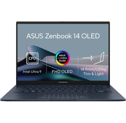 ASUS NTB Zenbook 14 OLED (UX3405CA-OLED230X), Ultra9 285H, 14" 1920x1200, 16GB, 1TB SSD, Intel Arc, W11 Pro, Ponder Blue