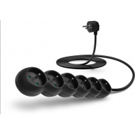 CONNECT IT prodlužovací kabel 230 V, 6 zásuvek, 3 m, bez vypínače (černý)