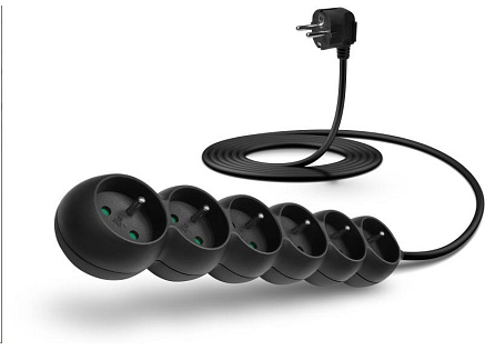 CONNECT IT prodlužovací kabel 230 V, 6 zásuvek, 3 m, bez vypínače (černý) CONNECT IT prodlužovací kabel 230 V, 6 zásuvek, 3 m, bez vypínače (černý)