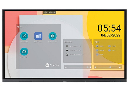 SHARP/NEC LCD 86" Precision Touch PN-L862B, 3840x2160, 400nit, 8ms, 16/7, VGA, USB-C, LAN, USB, Windows Ink
