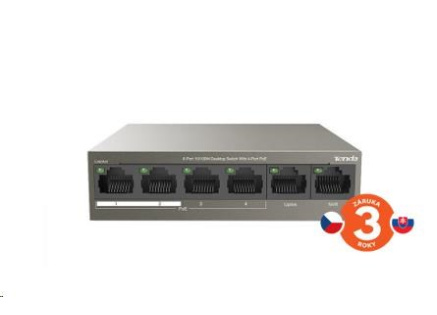 Tenda TEF1106P-4-63W - PoE AT Switch 63Watt