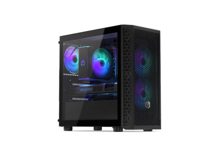 ENDORFY Case Signum M30 ARGB, Průhledná bočnice, mATX, 3x120mm, černá