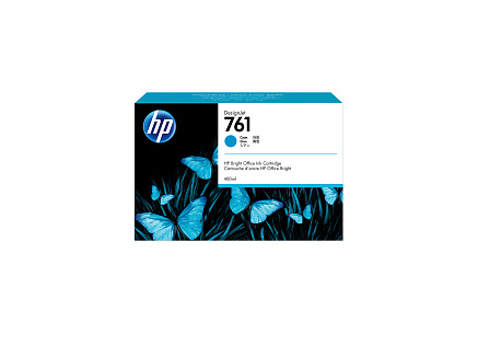 HP 761 Cyan DJ Ink Cart, 400 ml, CM994A