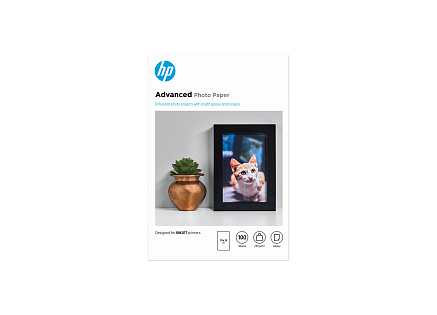 HP Advanced Glossy Photo Paper-100 sht/10 x 15 cm borderless,  250 g/m2, Q8692A