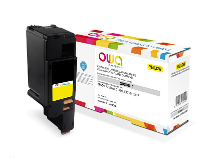 OWA Armor toner pro EPSON AL C1700, C1750, CX17, 1400 Stran, C13S050611, žlutá/yellow OWA Armor toner pro EPSON AL C1700, C1750, CX17, 1400 Stran, C13S050611, žlutá/yellow