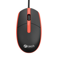 C-TECH Myš WM-10, černo/červená, USB