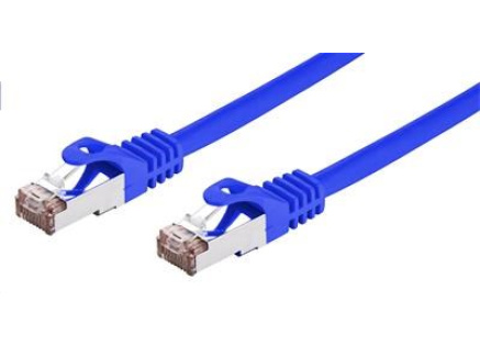 C-TECH kabel patchcord Cat6, FTP, modrý, 1m