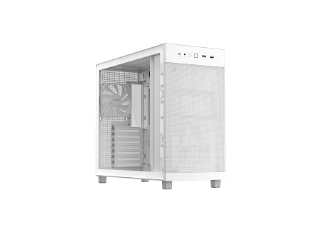 ASUS case PRIME AP303 TG WHITE, ATX, průhledná bočnice,1x120mm, bílá