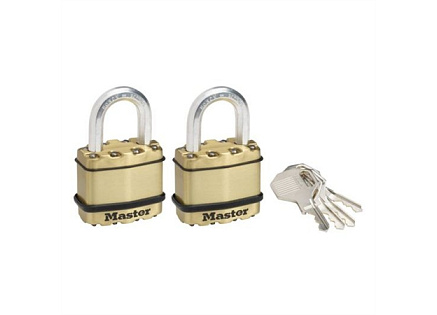 Master Lock Mosazný visací zámek -  Excell - 45mm (2 ks / blistr)