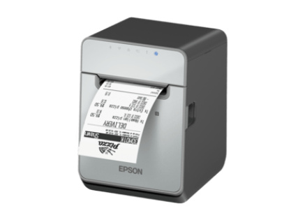 Epson TM-L100, 8 dots/mm (203 dpi), cutter, linerless, USB, RS232, Ethernet, black