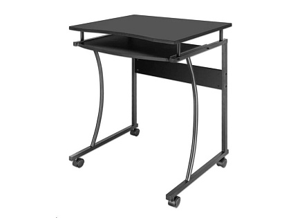 MANHATTAN stůl, s výsuvnou přihrádkou na klávesnici, černá MANHATTAN stůl, s výsuvnou přihrádkou na klávesnici, černá