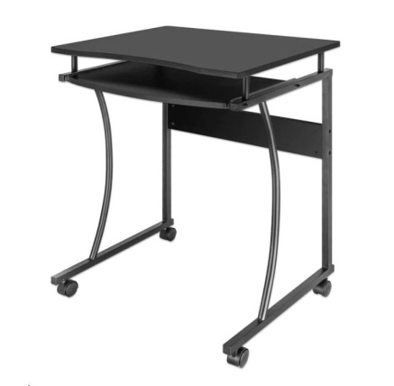 MANHATTAN stůl, s výsuvnou přihrádkou na klávesnici, černá MANHATTAN stůl, s výsuvnou přihrádkou na klávesnici, černá