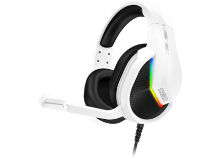 CONNECT IT NEO herní sluchátka s mikrofonem, 1xJack+USB, bílá - Rozbaleno CONNECT IT NEO herní sluchátka s mikrofonem, 1xJack+USB, bílá - Rozbaleno