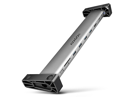 AXAGON HMC-10HLS, USB 5Gbps hub, 4x USB-A, HDMI 4k/60Hz, RJ-45 GLAN, SD/mSD, PD 100W, kabel USB-C 25cm