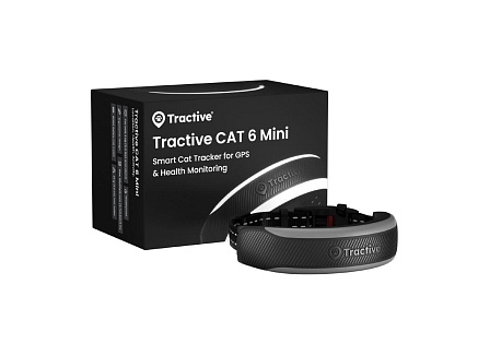 Tractive CAT 6 Mini – chytrý GPS lokátor pro kočky a monitor zdraví s integrovaným obojkem - černý Tractive CAT 6 Mini – chytrý GPS lokátor pro kočky a monitor zdraví s integrovaným obojkem - černý