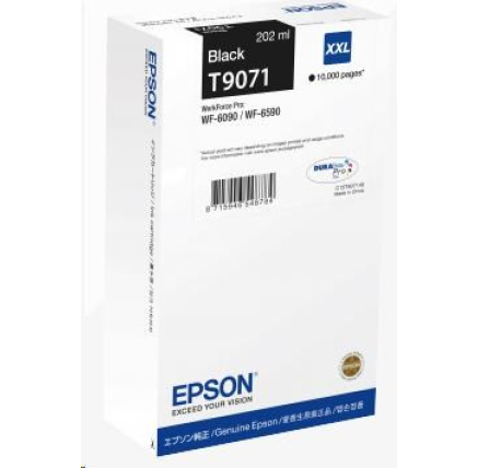 EPSON Ink čer WorkForce-WF-6xxx Ink Cartridge Black XXL 202 ml (10.000 str.) EPSON Ink čer WorkForce-WF-6xxx Ink Cartridge Black XXL 202 ml (10.000 str.)