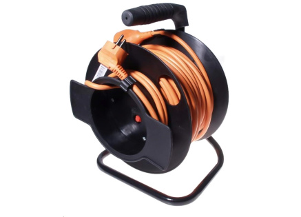 PREMIUMCORD Prodlužovací přívod 230V buben 50m, černá