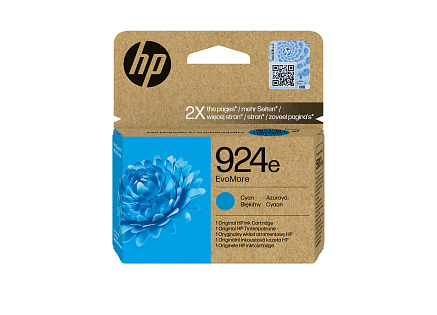 HP 924e EvoMore Cyan Original Ink Cartridge (800 pages)