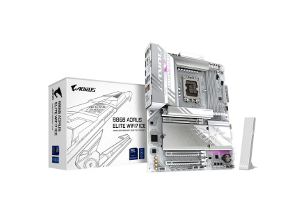 GIGABYTE MB Sc LGA1851 B860 AORUS ELITE WIFI7 ICE, Intel B860, 4xDDR5, 1xUSB4, 1xDP, 1xHDMI, WiFi, ATX