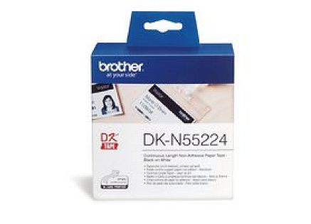 BROTHER DK-N55224 bílá papírová role nelepící s vyšší gramáží (54mm)