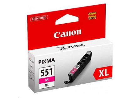 Canon CARTRIDGE CLI-551M XL purpurová pro Pixma iP, Pixma iX, Pixma MG a Pixma MX 6850, 725x, 925, 8750 (680 str.)