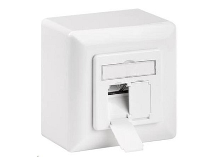 CAT 6a Class EA síťová zásuvka na/pod omítku 2x RJ45 CAT 6a Class EA síťová zásuvka na/pod omítku 2x RJ45