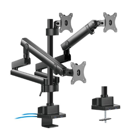 Profi stolní držák na 3 monitory Fiber Mounts M8C11