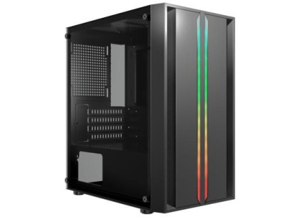 BAZAR - CRONO skříň PCC-200-3 Midi Tower, bez zdroje, černá, poškozený obal