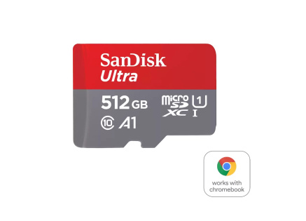 SanDisk MicroSDXC karta 512GB Ultra pro Chromebook (R:160/W:260 MB/s, UHS I, C10, A1) SanDisk MicroSDXC karta 512GB Ultra pro Chromebook (R:160/W:260 MB/s, UHS I, C10, A1)