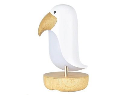 Rabbit & Friends Lampička ptáček s reproduktorem | Bílá