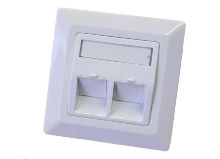 Zásuvka neosazená universální 2 port - 80x80 Zásuvka neosazená universální 2 port - 80x80