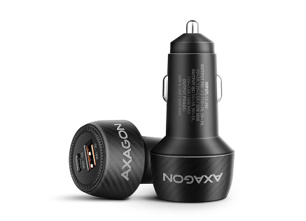 AXAGON PWC-PQ48 nabíječka do auta 48W, USB-A + USB-C, PD3.0/PPS/QC4+/SFC/Apple