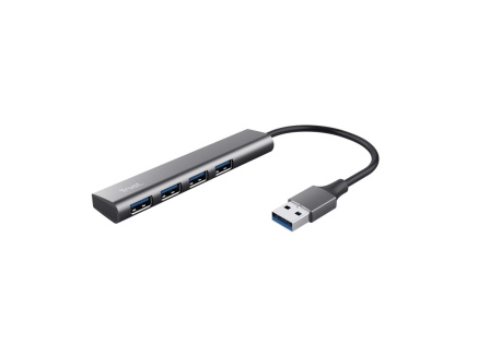 TRUST Rozbočovač Halyx Aluminium 4 Port USB 3.2 Gen1 Hub TRUST Rozbočovač Halyx Aluminium 4 Port USB 3.2 Gen1 Hub