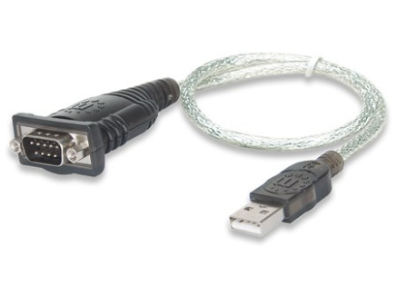MANHATTAN převodník z USB na sériový port (USB AM / DB9M, RS232), blistr