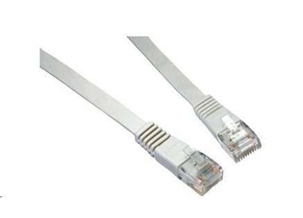 Solarix Patch kabel plochý CAT6 UTP LSOH 5m šedý non-snag-proof C6-111GY-5MB