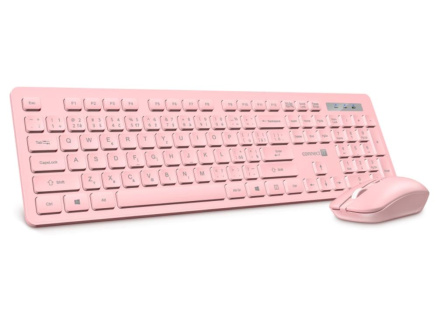 CONNECT IT Set Klávesnice+myš Wireless FashionCombo2, bezdrátová, růžová