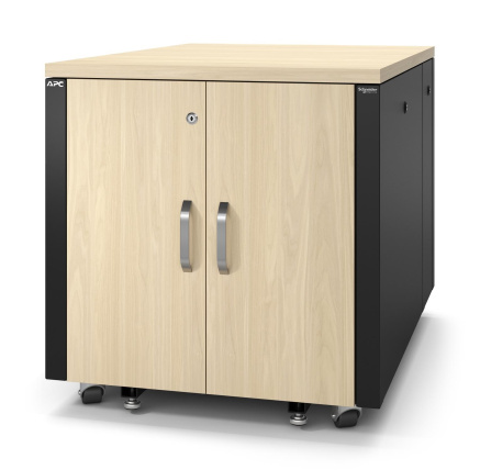 APC NetShelter Soundproof, 12U, Server Rack Enclosure, Maple
