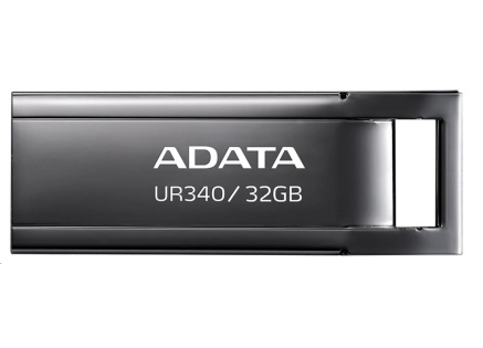 ADATA Flash Disk 32GB UR340, USB 3.2 Dash Drive, kov lesklá černá