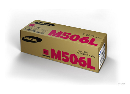 HP - Samsung CLT-M506L High Yield Magenta Toner Cartridge (3,500 pages)