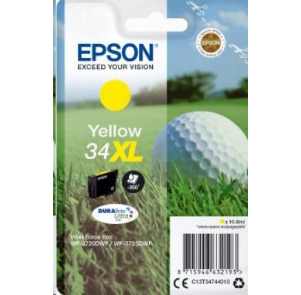 EPSON ink bar Singlepack "Golf" Yellow 34XL DURABrite Ultra Ink 10,8 ml EPSON ink bar Singlepack "Golf" Yellow 34XL DURABrite Ultra Ink 10,8 ml