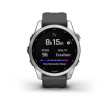 Garmin fenix 7s Glass, Silver/ Graphite Silicone Band, EU
