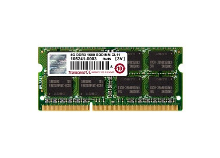 TRANSCEND SODIMM DDR3L 4GB 1866MHz 1Rx8 CL12 TRANSCEND SODIMM DDR3L 4GB 1866MHz 1Rx8 CL12