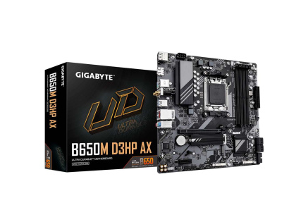 GIGABYTE MB Sc AM5 B650M D3HP AX, AMD B650, 4xDDR5, 2xDP, 1xHDMI, WiFi, mATX
