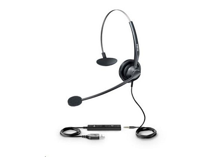 Yealink UH33 náhlavní souprava, konektory 3.5mm jack - USB