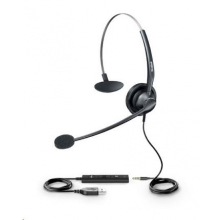 Yealink UH33 náhlavní souprava, konektory 3.5mm jack - USB Yealink UH33 náhlavní souprava, konektory 3.5mm jack - USB